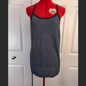 Abound Spaghetti Strap Stripe Hi Lo Tank Top L